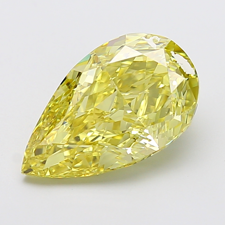 Pear 5.00ct Fancy Intense Yellow VS1