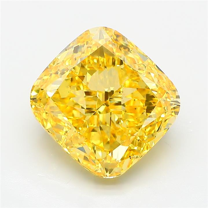 Cushion 8.00ct Fancy Vivid Yellow VS2