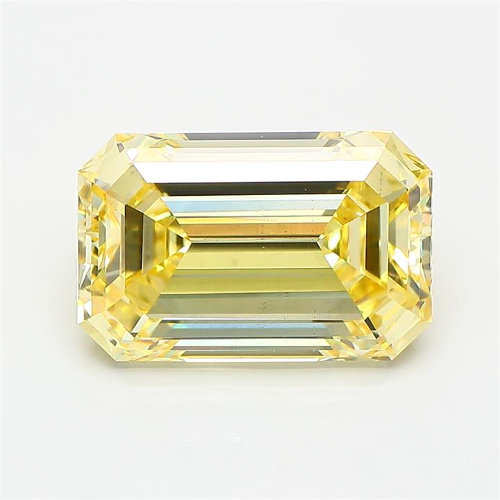 Emerald cut 5.00ct Fancy Intense Yellow VS2