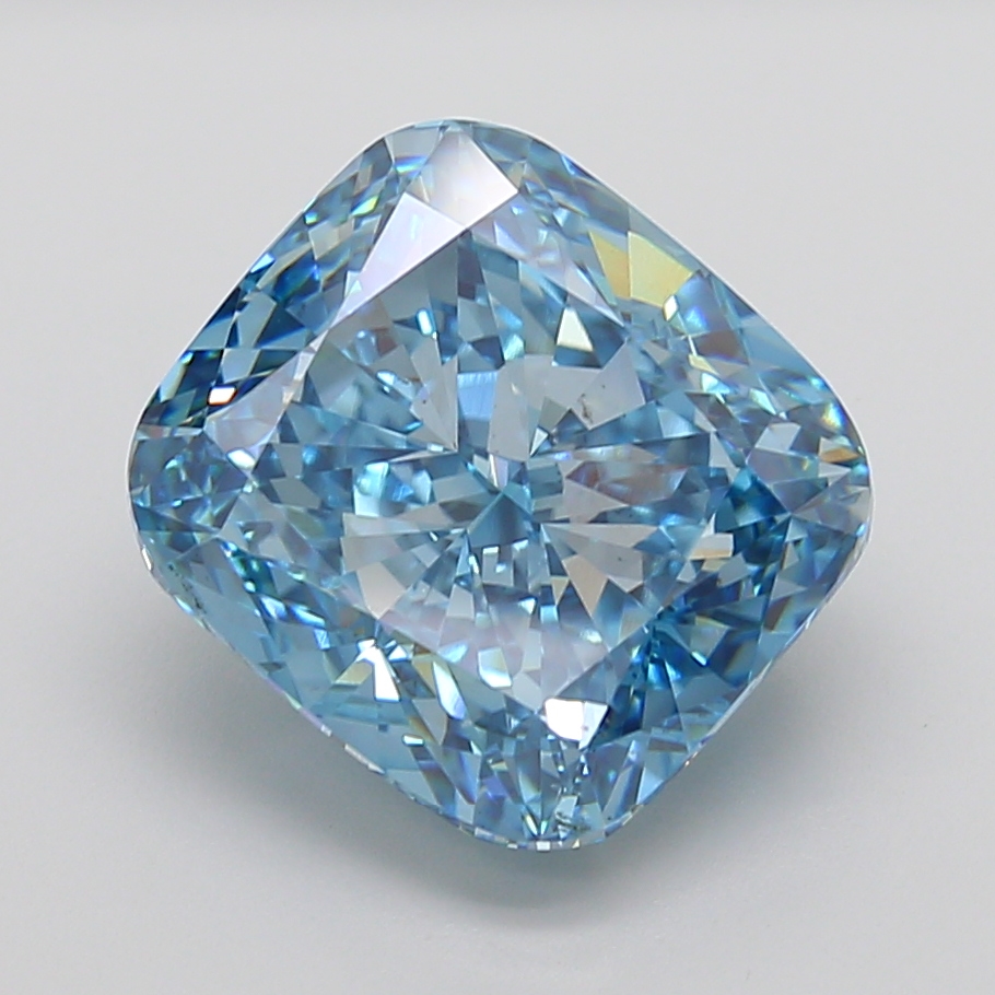 Cushion 12.1ct Fancy Vivid Blue VS1