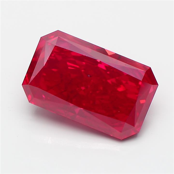5.10ct Radiant Fancy Vivid Red SI1 IGI
