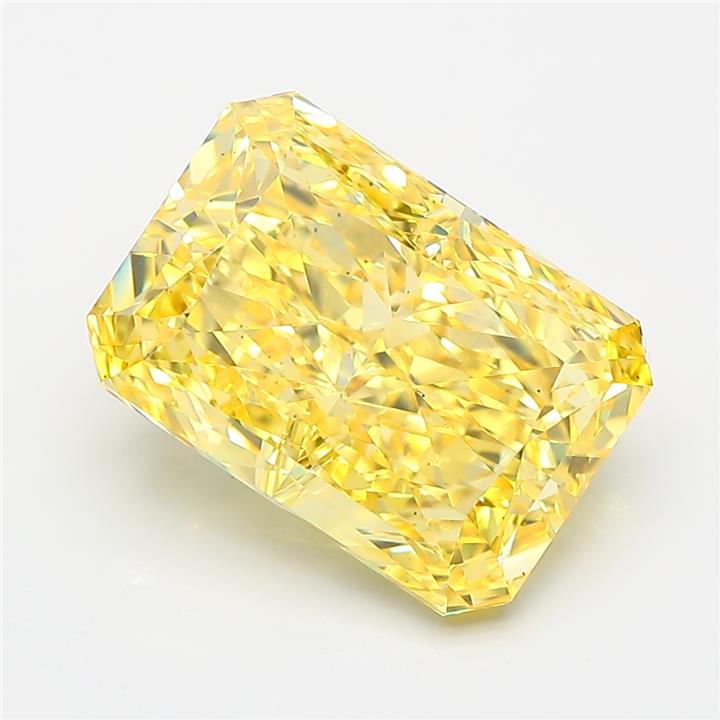 Radiant 5.05ct Fancy Vivid Yellow VS2