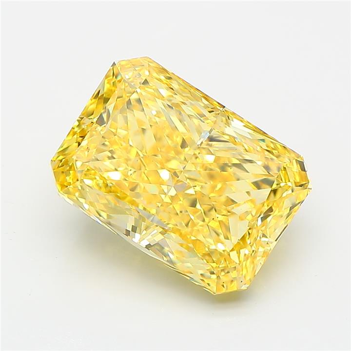 Radiant 4.90ct Fancy Vivid Yellow VS2