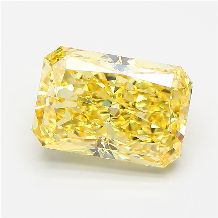 Radiant 4.03ct Fancy Vivid Yellow VS1