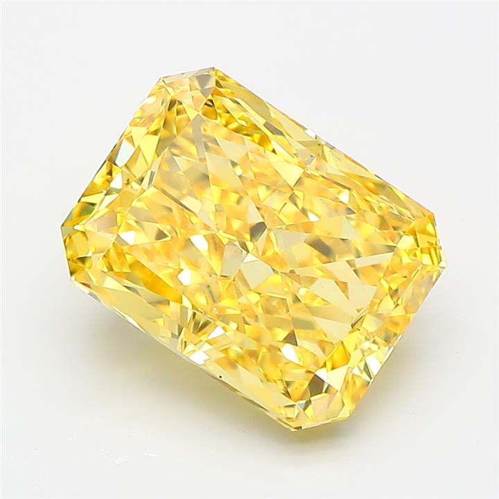 Radiant 4.02ct Fancy Vivid Yellow VS1