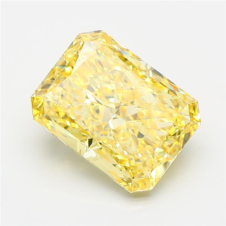 Radiant 4.01ct Fancy Vivid Yellow VS1