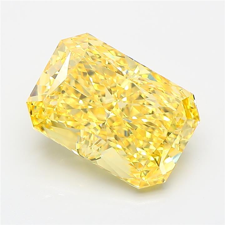 Radiant 4.01ct Fancy Vivid Yellow VS1