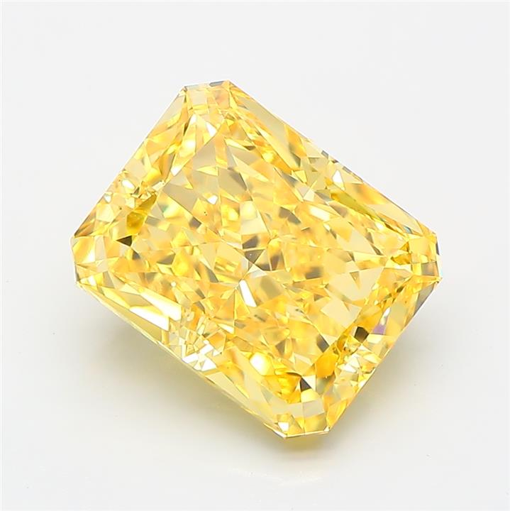 Radiant 4.01ct Fancy Vivid Yellow VS2