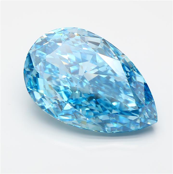 Pear 25.2ct Fancy Vivid Blue VS2
