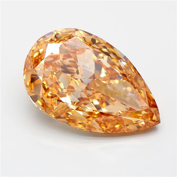 Pear 15.6ct Fancy Intense Brown Yellow VVS2