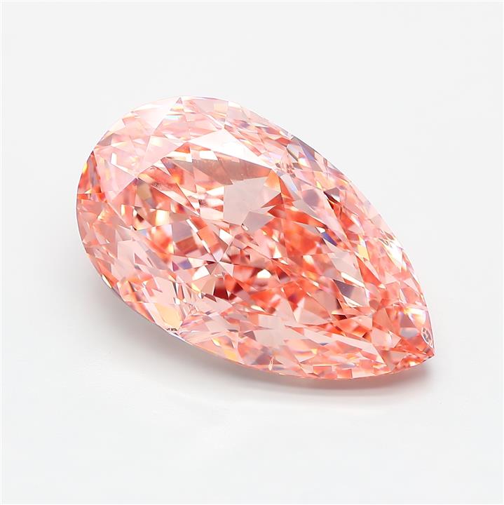 Pear 15ct Fancy Intense Brown Pink VS2