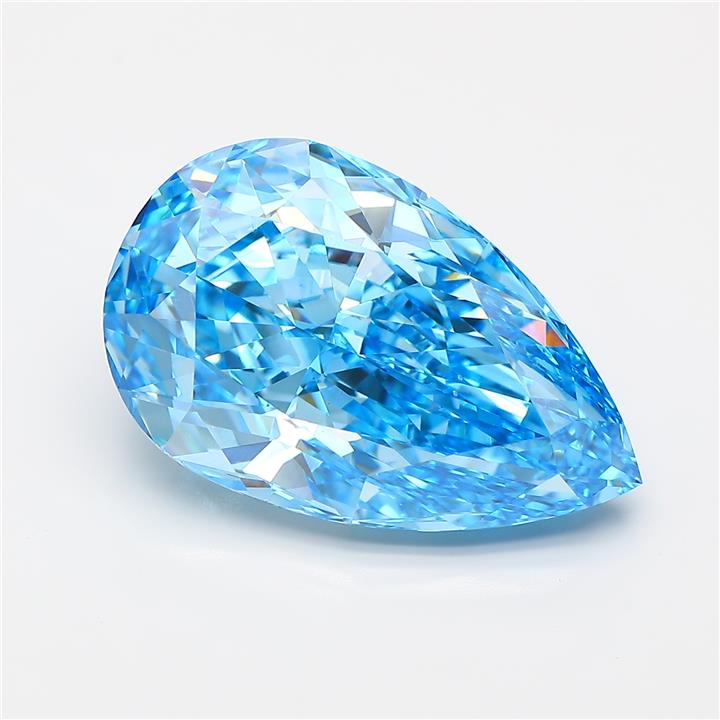 Pear 10ct Fancy Vivid Blue VVS2