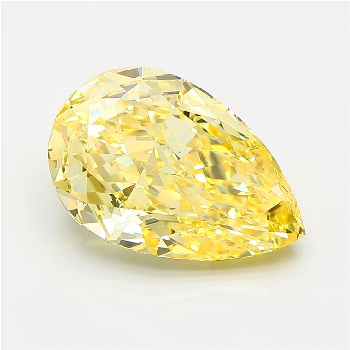Pear 4.34ct Fancy Intense Yellow VS1