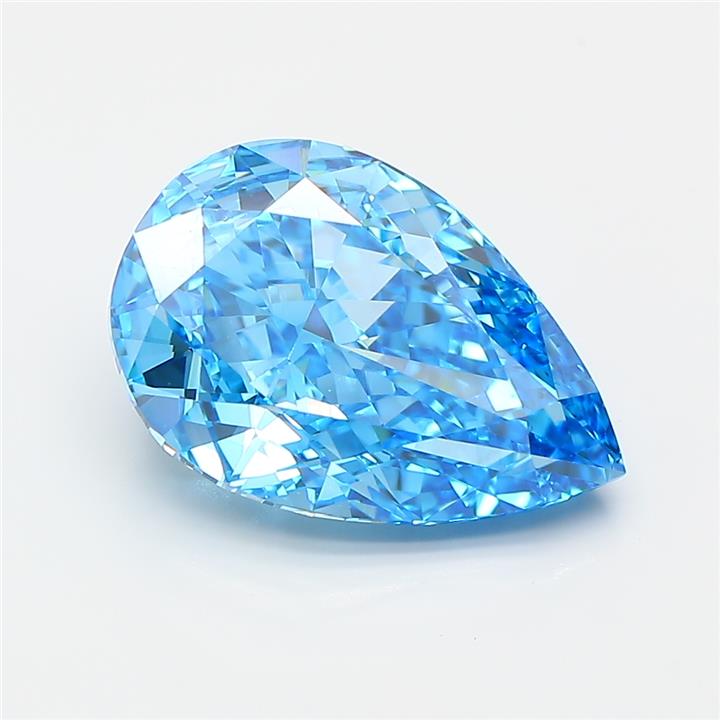 Pear 4.01ct Fancy Vivid Blue VVS2