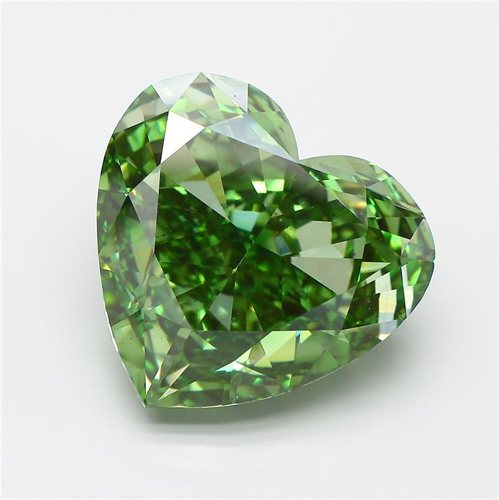 20.06ct Heart Fancy Vivid Green VS2 IGI