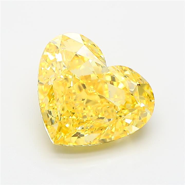 Heart 5.73ct Fancy Vivid Yellow VS1
