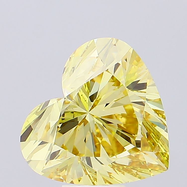 Heart 9.68ct Fancy Vivid Yellow VS1