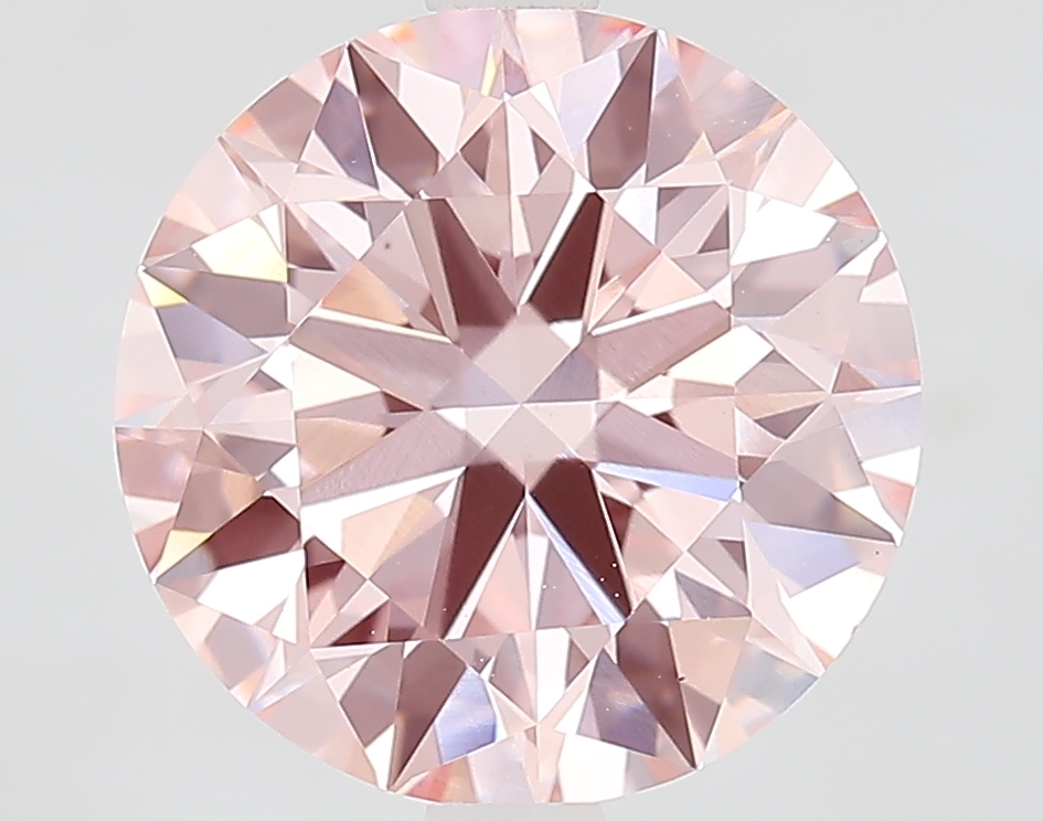 3.5ct Round Fancy Vivid Pink VS1 IGI