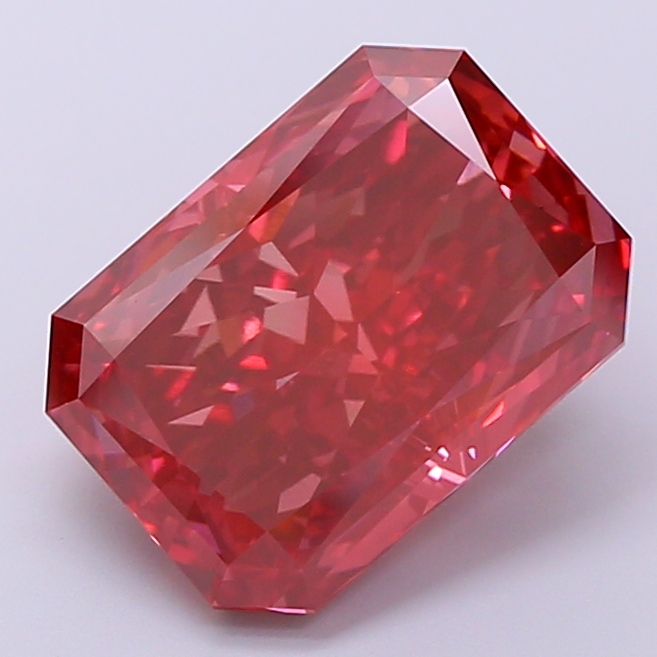 Radiant 7.09ct Fancy Vivid Pink VVS2