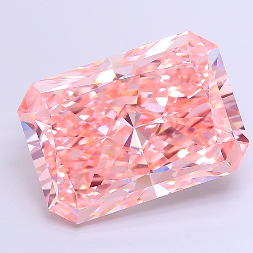 Radiant 7.04ct Fancy Vivid Pink VVS2