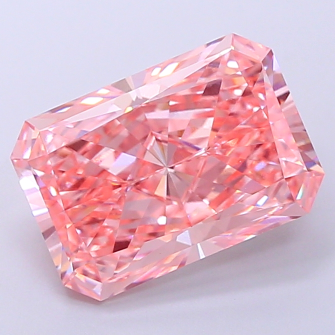 Radiant 4.79ct Fancy Vivid Pink VVS2