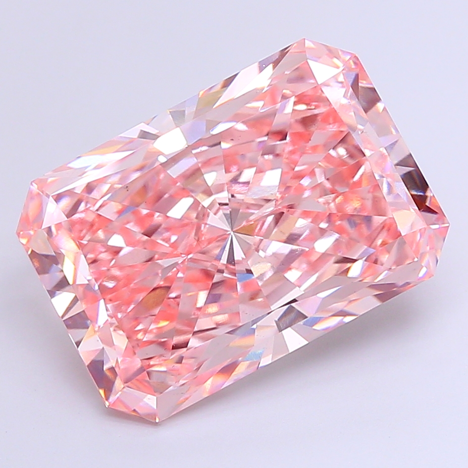 Radiant 14.8ct Fancy Vivid Pink VS1