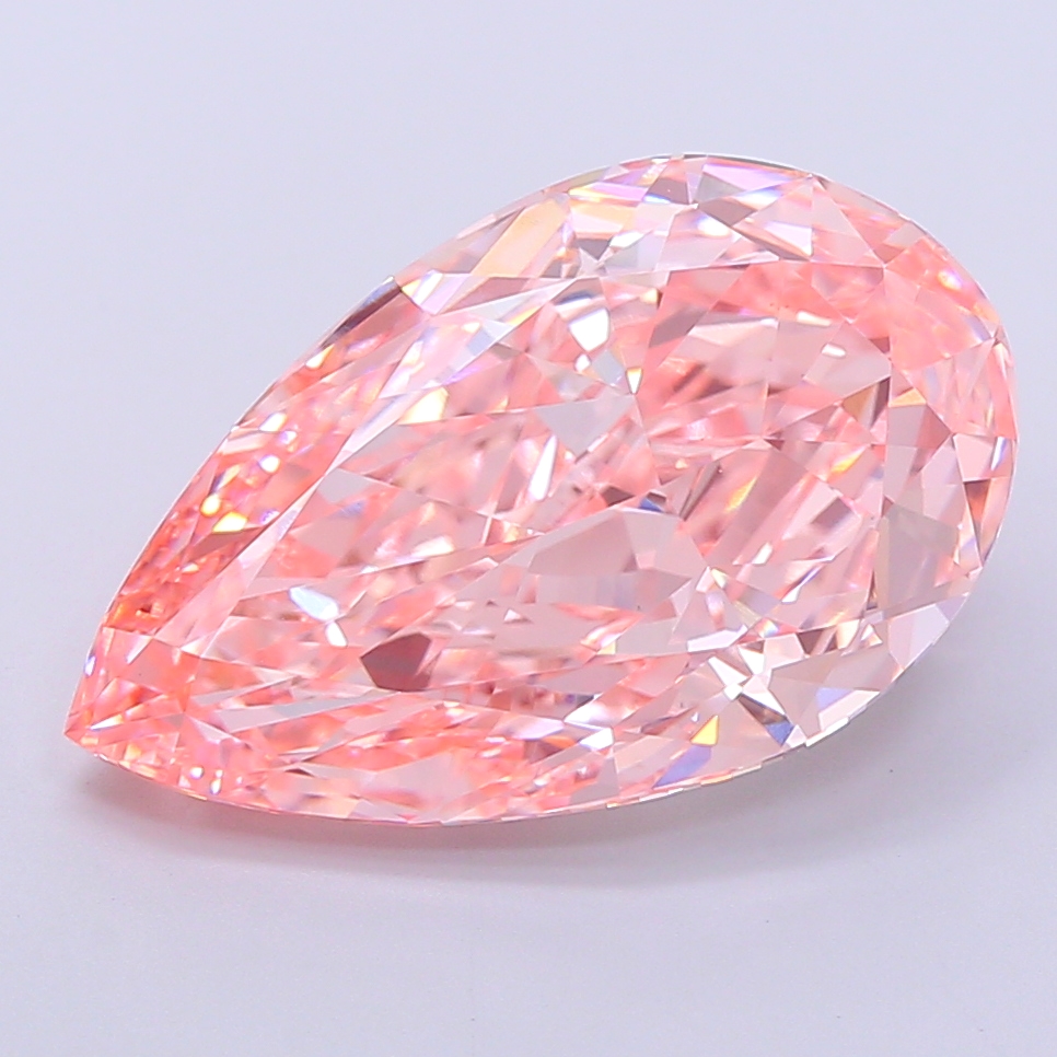 Pear 7.77ct Fancy Vivid Pink VVS2