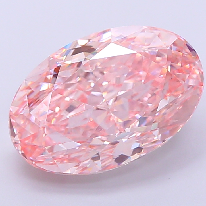 Oval 6.68ct Fancy Vivid Pink VVS2