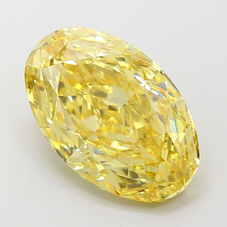 Oval 4.14ct Fancy Vivid Yellow VS2