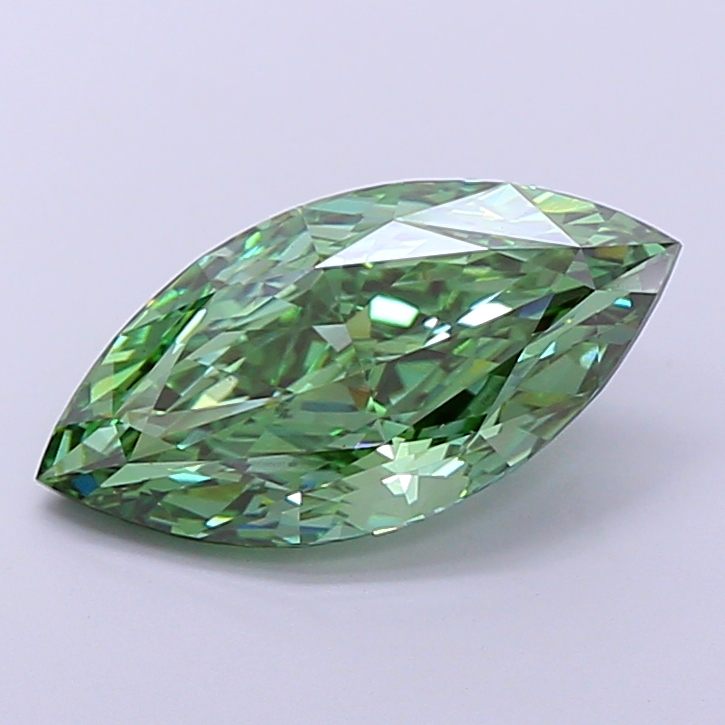 Marquise 5.58ct Fancy Vivid Green VS1