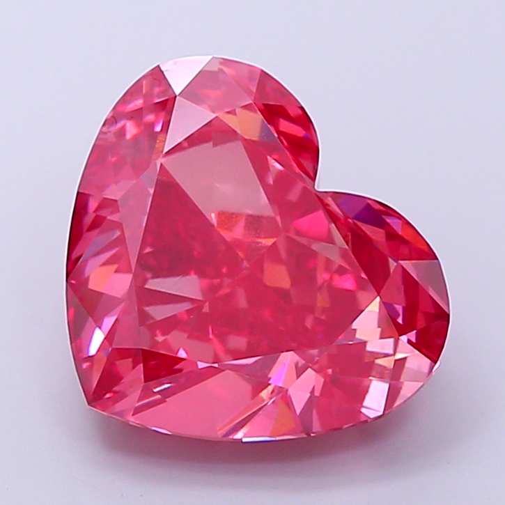 Heart 7.78ct Fancy Vivid Reddish Pink VS1