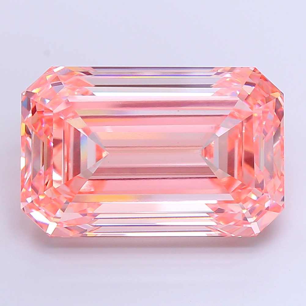 Emerald cut 31.1ct Fancy Vivid Pink VS1
