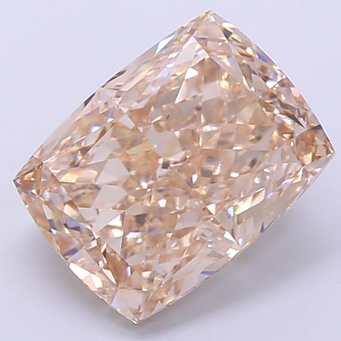 Cushion Modified 4.04ct Very Light Brown VVS2