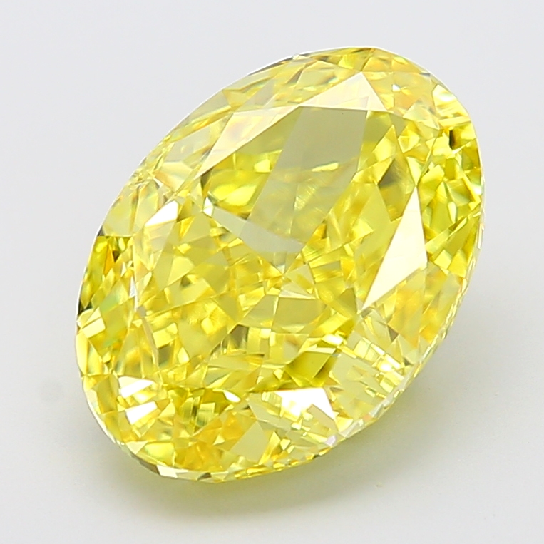 Oval 8.08ct Fancy Vivid Yellow VVS2