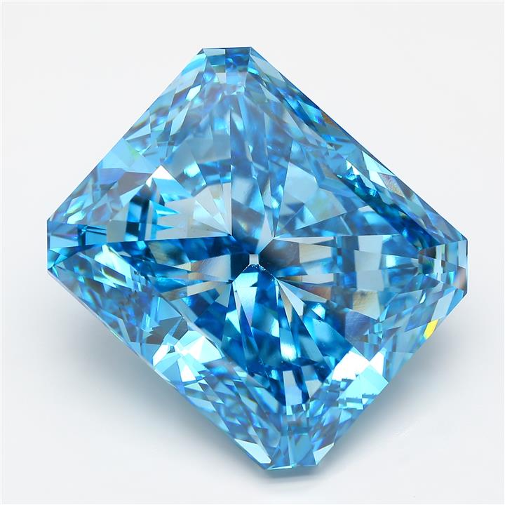 Radiant 50.4ct Fancy Vivid Blue VS2