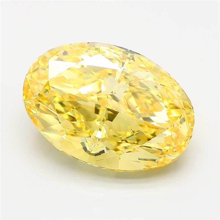 Oval 12.3ct Fancy Vivid Yellow VS1