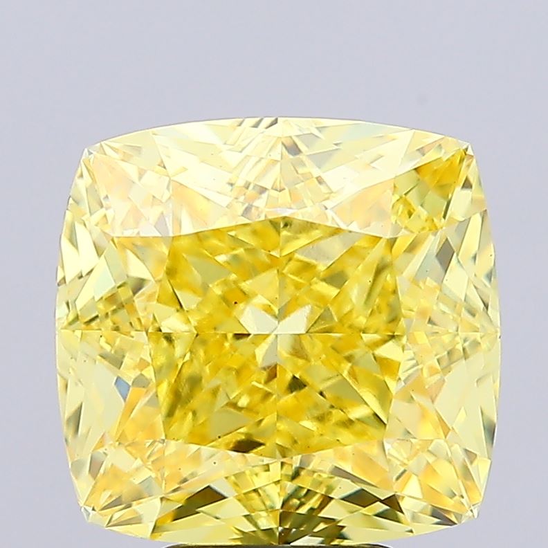 Cushion Modified 7.03ct Fancy Vivid Yellow VS1