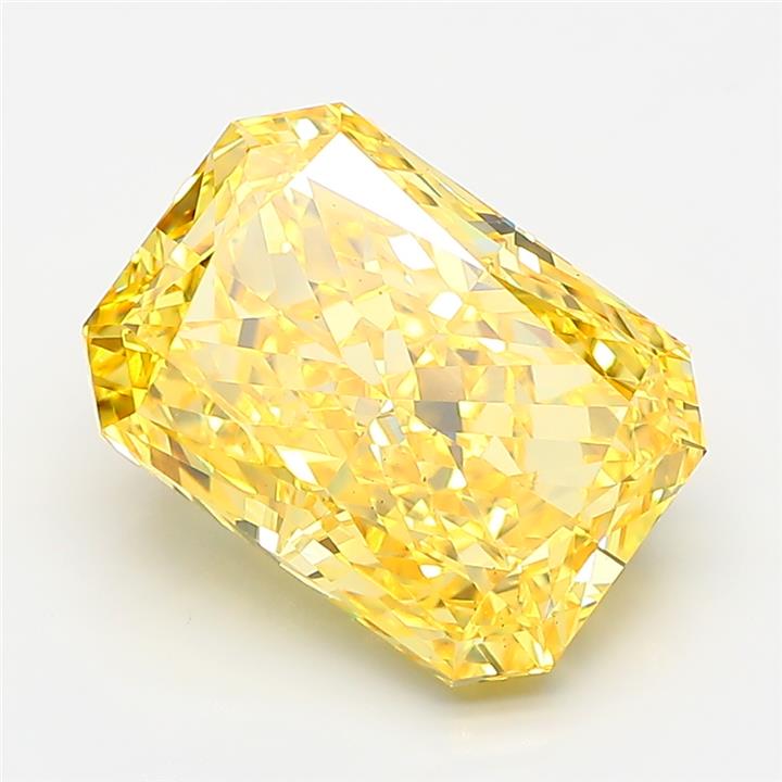 Radiant 5.58ct Fancy Vivid Yellow VS2