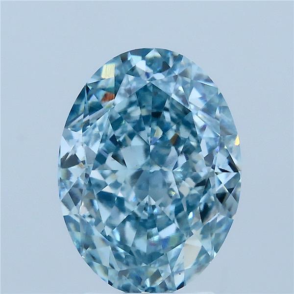 Oval 4.15ct Fancy Intense Blue VS1