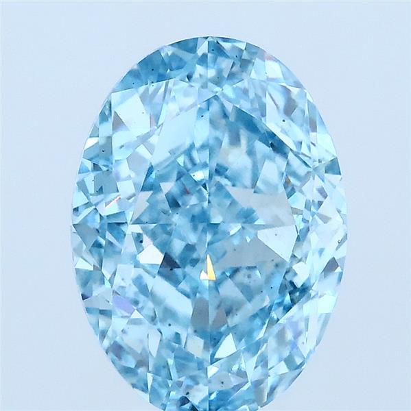 Oval 4.04ct Fancy Vivid Blue VS2