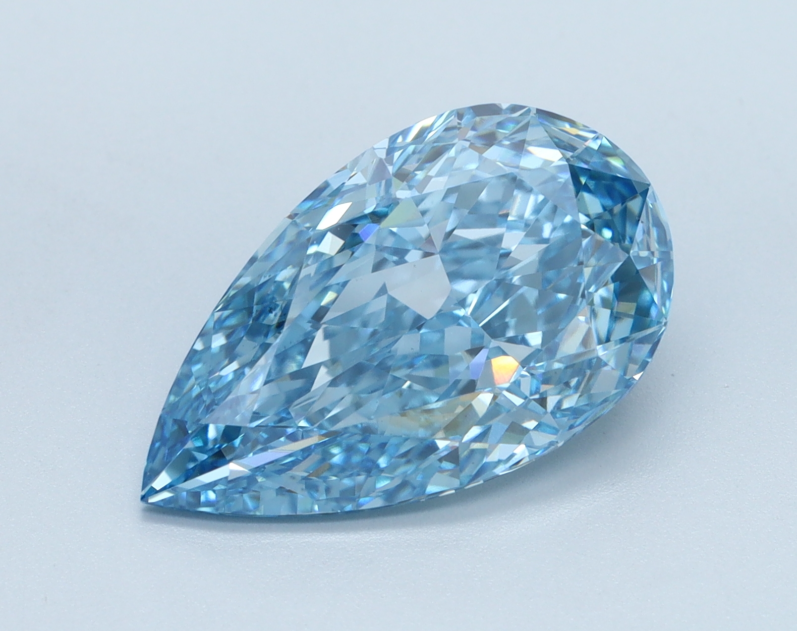 Pear 4.45ct Fancy Vivid Blue VS1