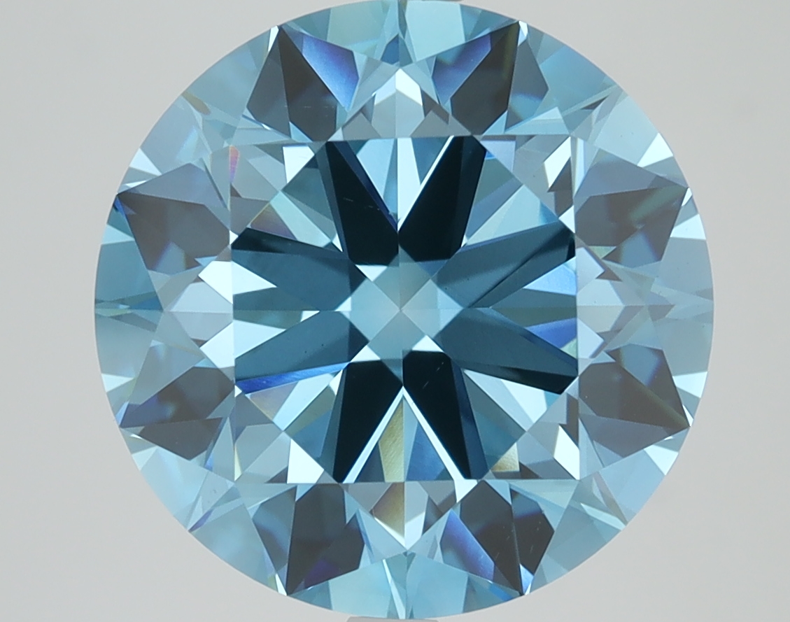 Round 7.00ct Fancy Vivid Blue VS1