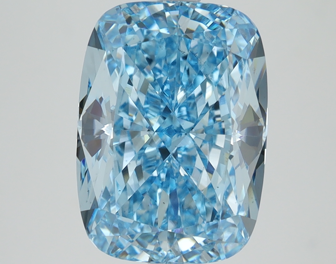 Cushion 5.03ct Fancy Vivid Blue VS2
