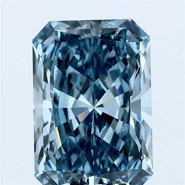 2.10ct Radiant Lab-Grown Diamond · Fancy Vivid Blue/SI1