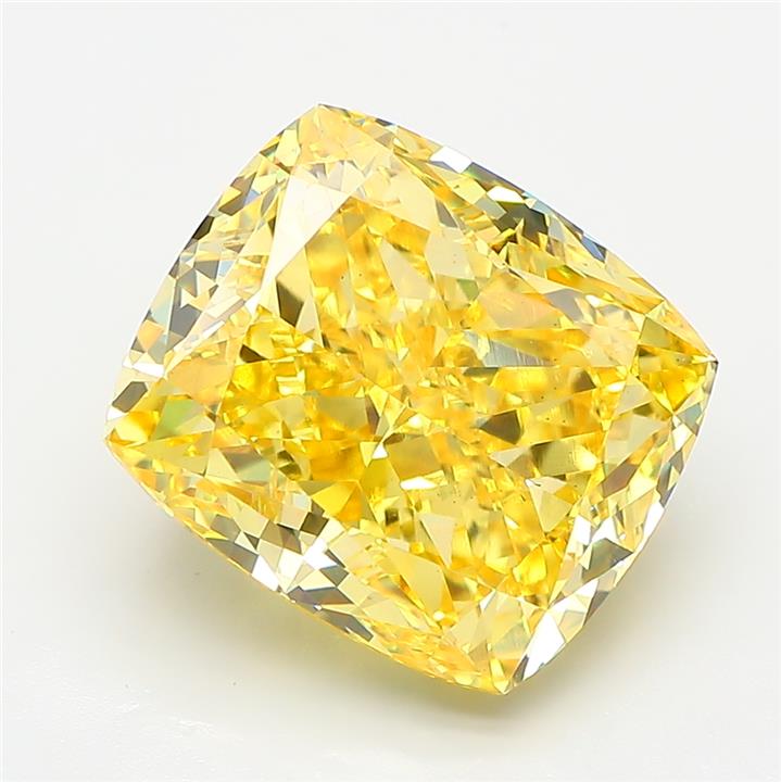 Cushion 8.07ct Fancy Intense Yellow VS1