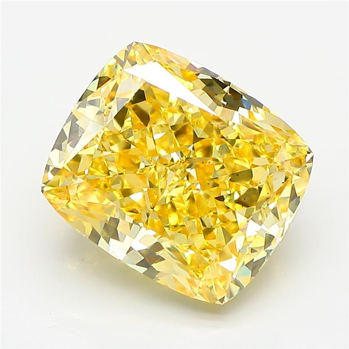 Cushion 6.24ct Fancy Intense Yellow VS1