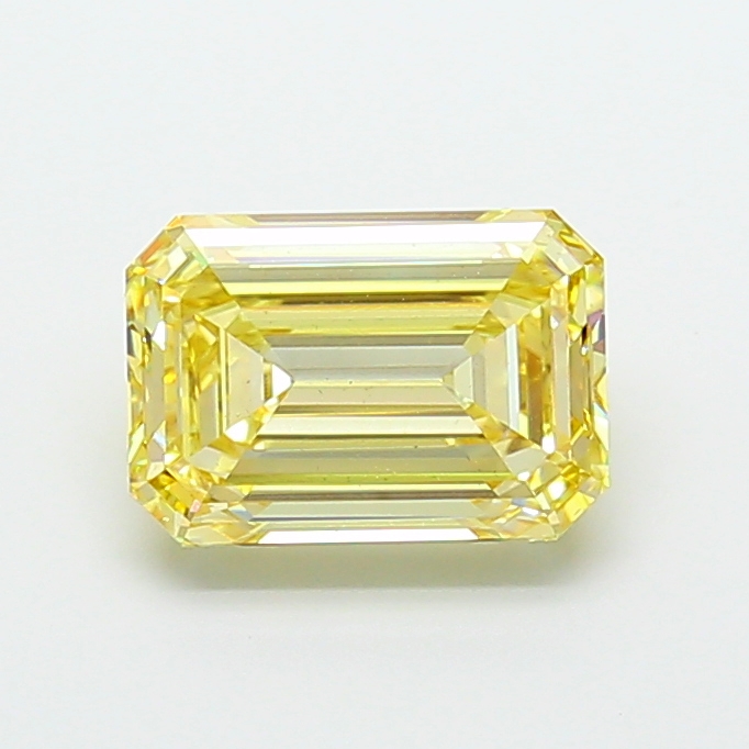 Emerald cut 5.06ct Fancy Light Yellow VS1