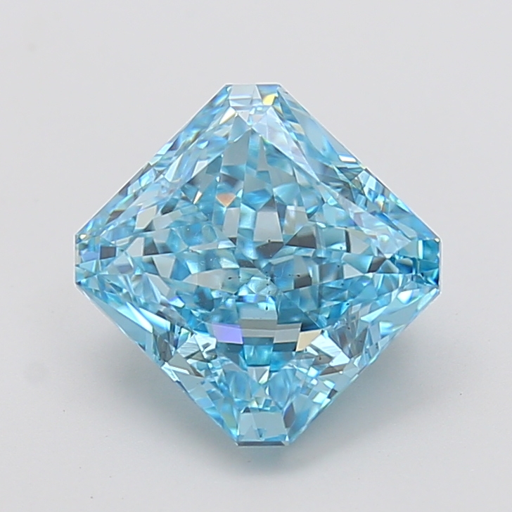 Radiant 4.22ct Fancy Vivid Blue VS2