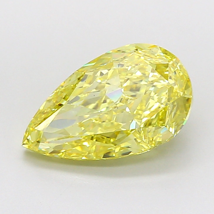 Pear 4.10ct Fancy Intense Yellow VS1
