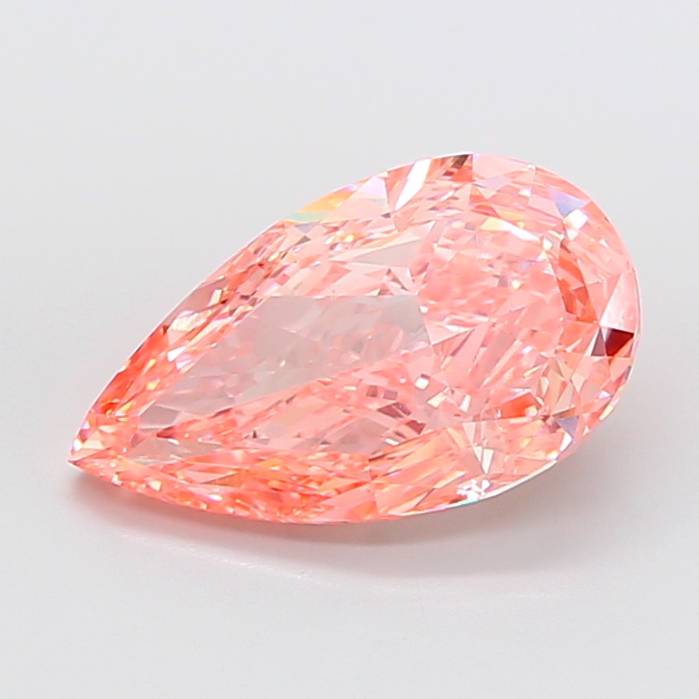 Pear 10ct Fancy Vivid Pink VS1